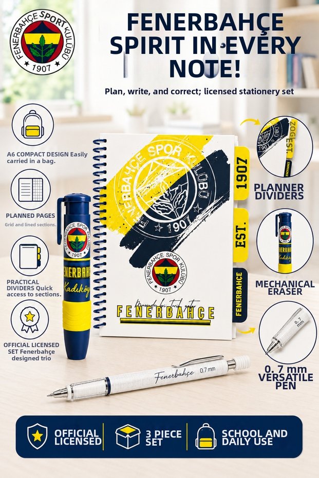 A5 Planner-Style Ruled and Checked Spiral-Bound Notebook, Versatile Pen (0.7 mm), and Smudge-Free Rocket Eraser Set