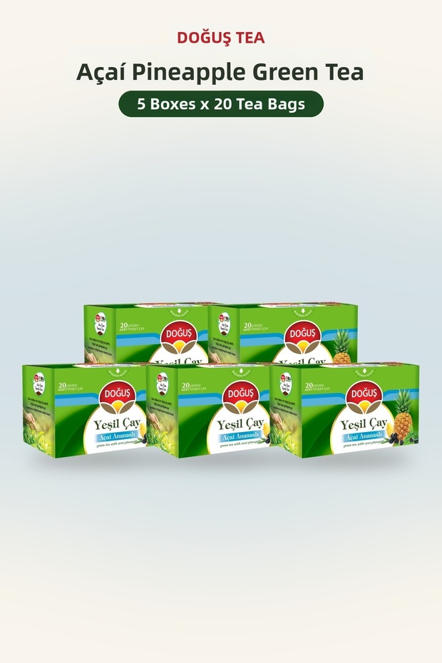 Acai and Pineapple Green Tea, 20 Tea Bags x 5 Packages