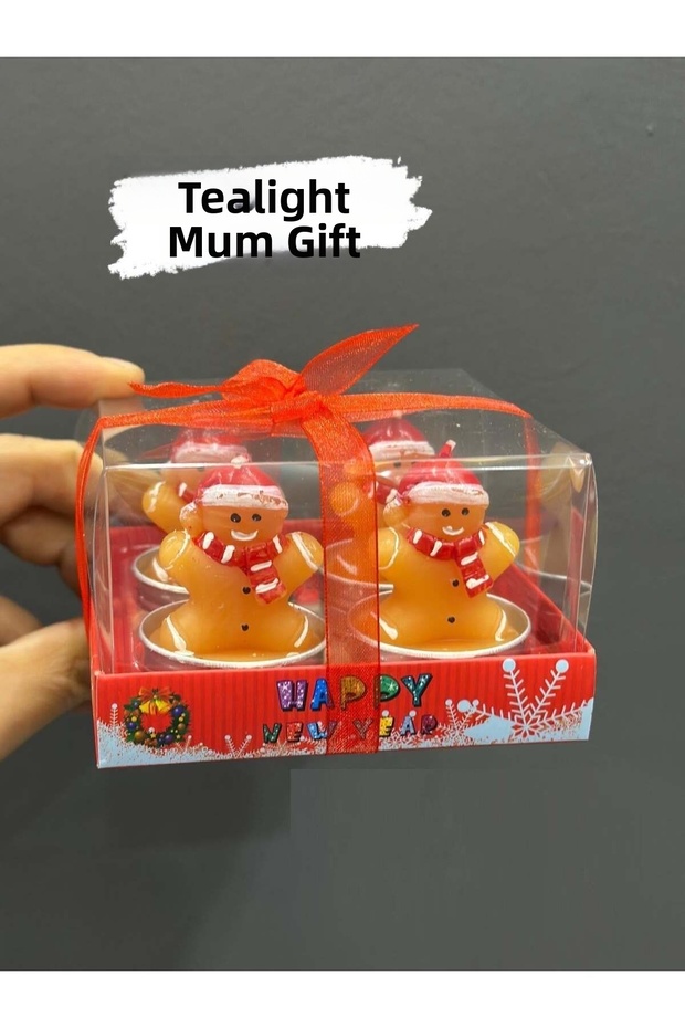 Thn77477 quad cookies man t-light candle