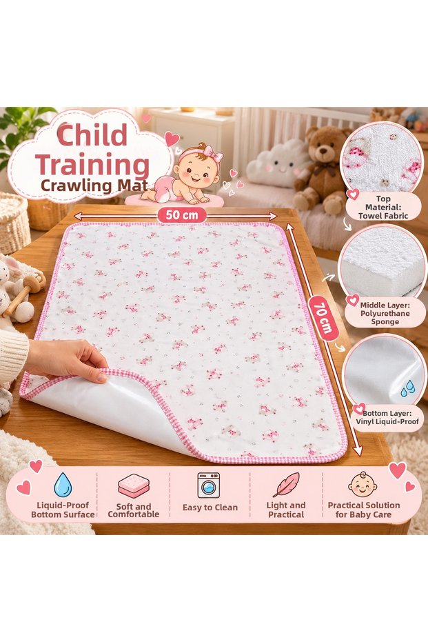Children's Potty Training Mat—Waterproof and Washable