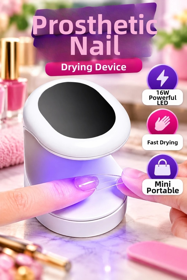16W LED UV Artificial Nail Dryer, Mini Portable Nail Polish Dryer