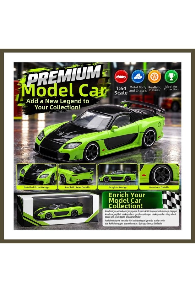1/64 مازدا RX-7 فيلسايد فورتشن 7 أخضر BX