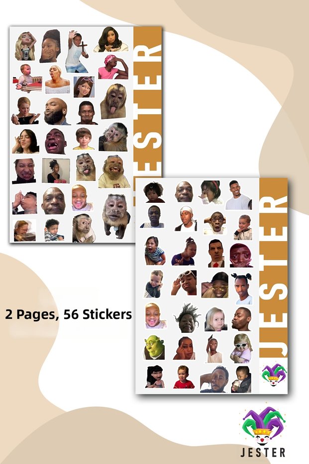 MEMES V4 2 PAGES, Stickers, Decals, Diary, Planner, Bullet Journal, Scrapbook