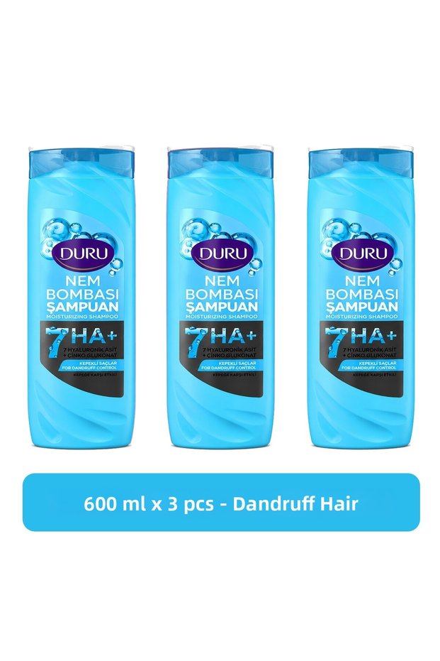 Moisture Bomb Shampoo 600 Ml, Effective Against Dandruff, Pack of 3.