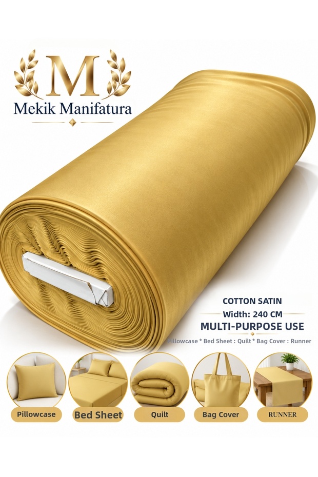 Mat Cotton Satin Fabric 240 cm Most Versatile Solid Color Hobby Fabric