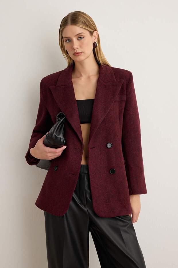 Bordo Blazer Ceket TWOAW26BC00037
