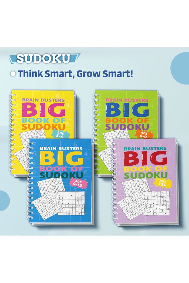 4-Book Set Children’s Sudoku,14th Edition 4-Book Progressive Set (Beginner→Challenge) |Children’s Su