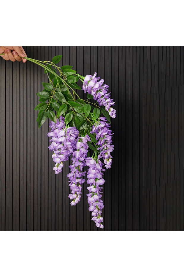purple Wisteria Artificial Flowers Hanging Garland for Home Room Decor Party Vase Balcony Wedding Ar