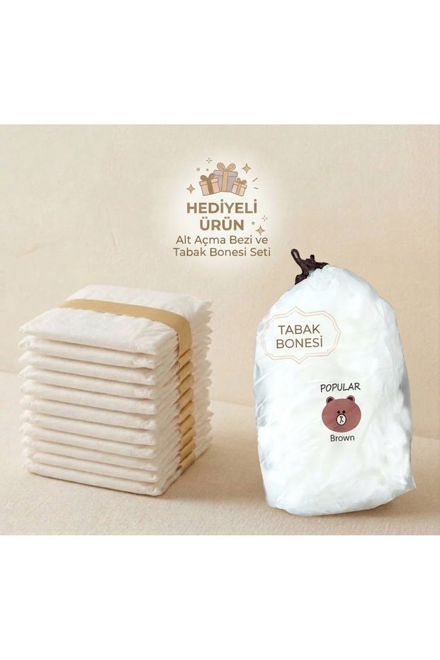 5 Pieces of Baby Me Fluffy Diaper Cover, 100 Pieces of Plate Covers as a Gift