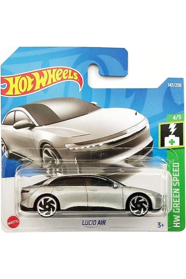 Masinuta Hot Wheels, Lucid Air, Hw Green Speed, 1:64, Silver