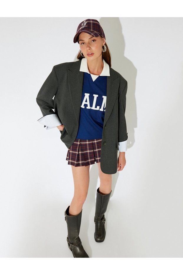 Mini Pleated Plaid Piece Skirt