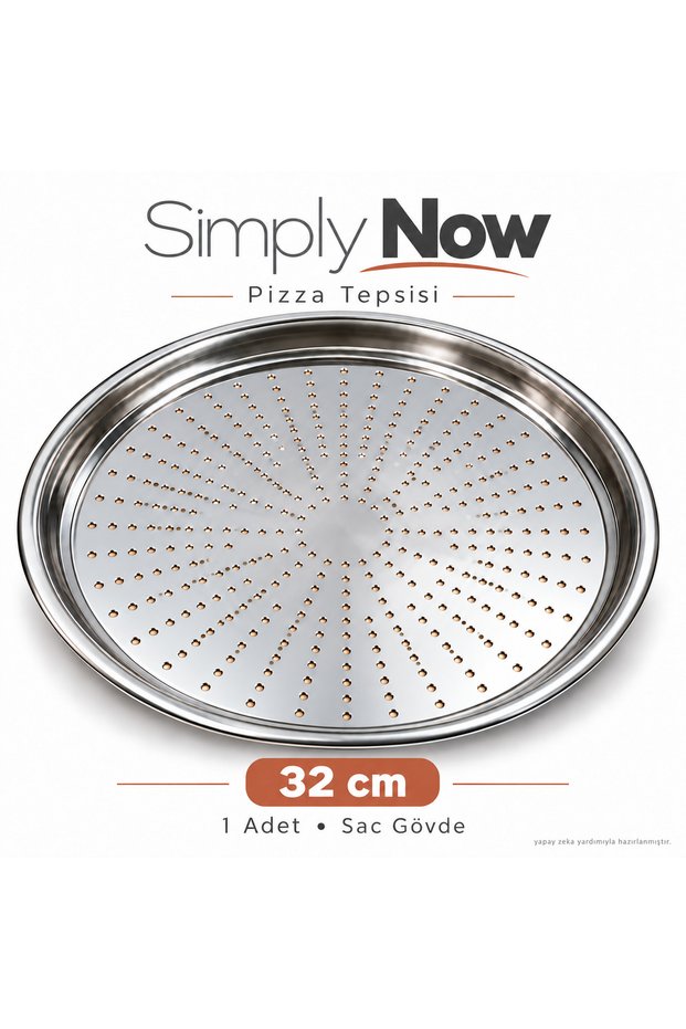 Round Pizza Pan, Oven Baking Mat, 1 Piece, 32 cm