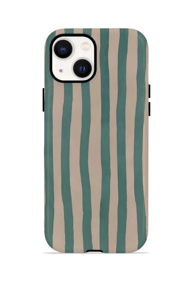 غطاء حماية مزدوج الطبقات لطراز iPhone 14 Plus، تصميم "سايج ريفيرا سترايب" من "فوريان".
