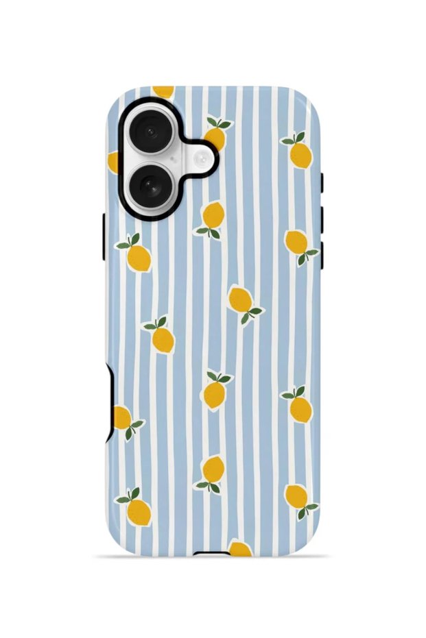 iPhone 16 Plus Vorian Double-Layered Protective Case - Tiny Lemon Rain
