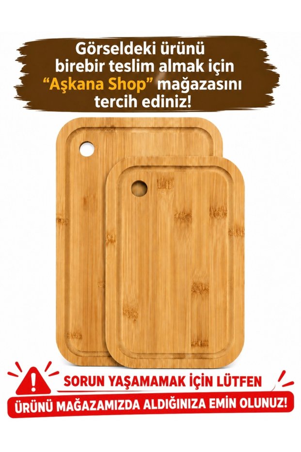 Natural Bamboo Cutting Board Set Large & Small Size Kitchen Chopping and Presentation Board