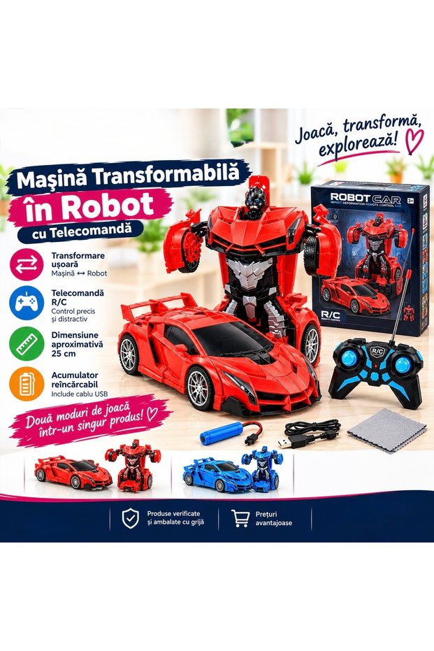 Mașină transformabilă în robot cu telecomandă