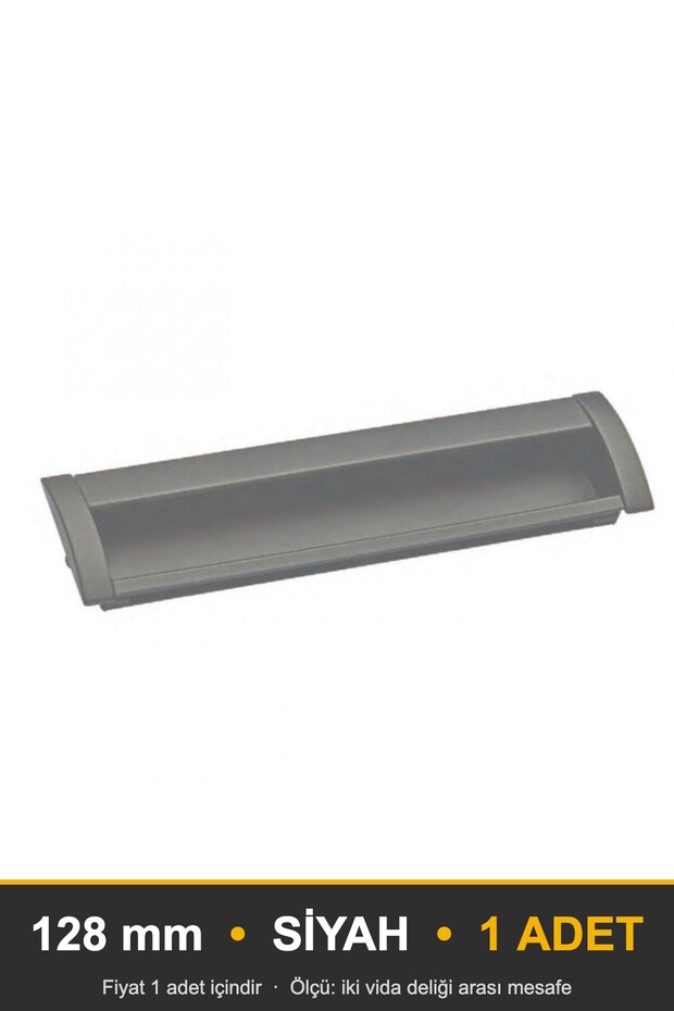 New Recessed Black 128 mm Handle Luxury Country Kitchen Furniture Cabinet Drawer Handle