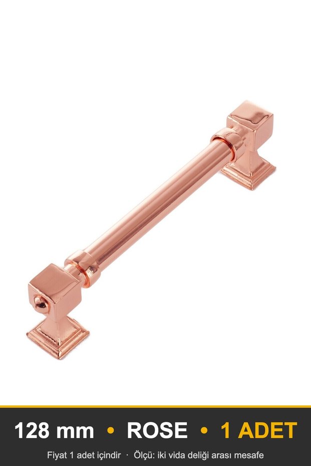 Zümra Rose 128 mm Handle—Luxury Country-Style Kitchen Cabinet and Drawer Handle