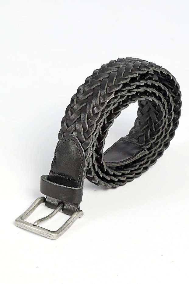 Otis Men's Leather Belt, Black