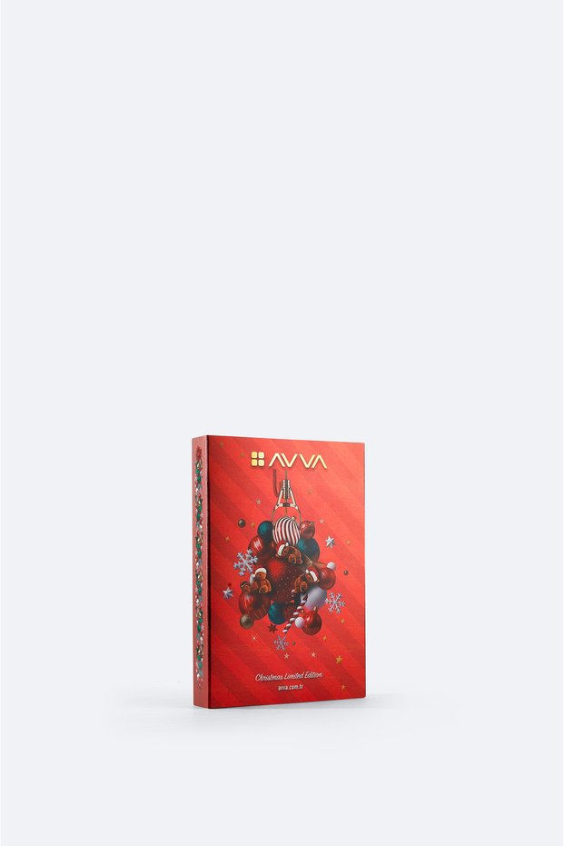 Men's Green Christmas Patterned Special Boxed Single Regular Fit Boxer A42Y9520