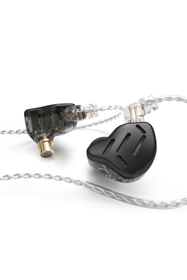 black no mic KZ ZAX 7BA+1DD Hybrid In-ear Earphones Metal HIFI Headset 16 Drivers Unit Music Sport H