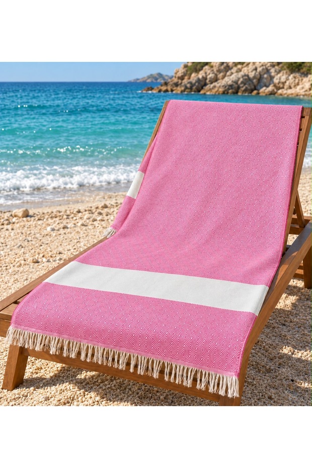 COTTON DIAMOND-PATTERNED PEŞTEMAL