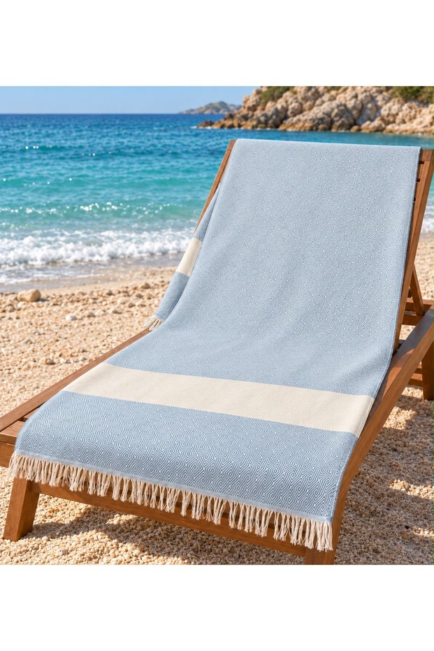 COTTON DIAMOND-PATTERNED PEŞTEMAL