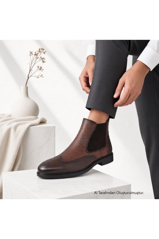 Htc2023K-007 Men's Genuine Leather Double-Face Oxford Boots