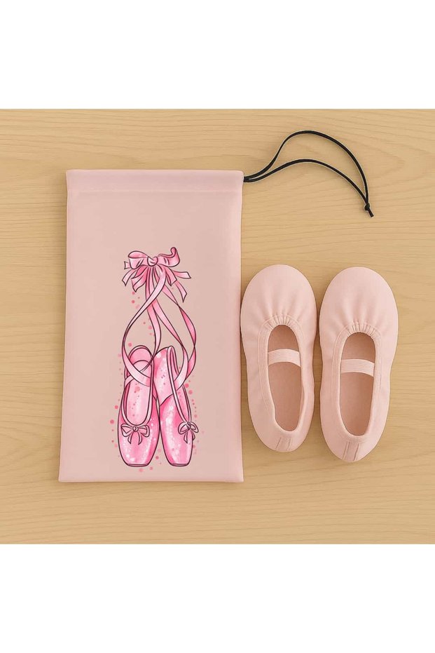 Ballet Slipper Bag—Pink Polka Dots (Slippers not included!)