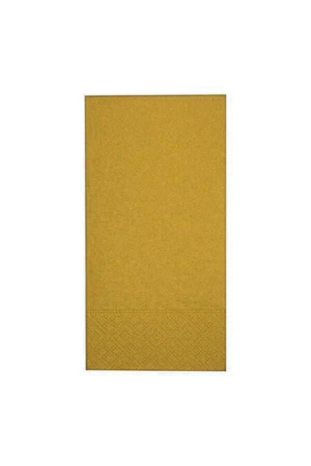Plain-Patterned Waiter-Fold Gold Paper Napkin, 33x33
