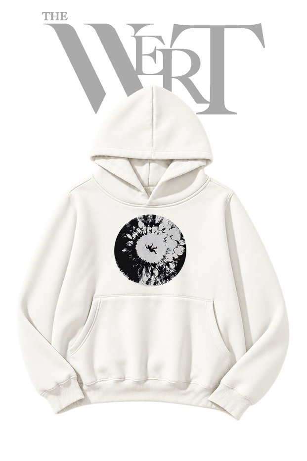 Void Human Fall Pre-Printed White Hooded Sweatshirt (2-Ply)