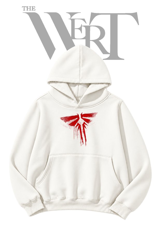 The Last of Us Firefly Pre-Printed White Hooded Sweatshirt (2-Ply)