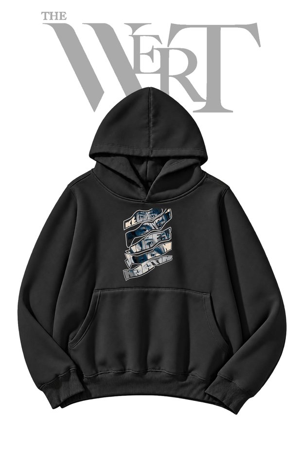 Oneus Members Pre-Printed Black Hooded Sweatshirt (2-Ply)
