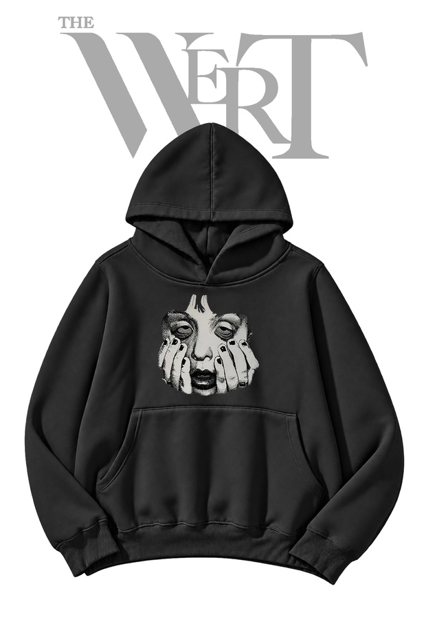 Junji Ito Pre-Printed Black Hooded Sweatshirt (2-Ply)