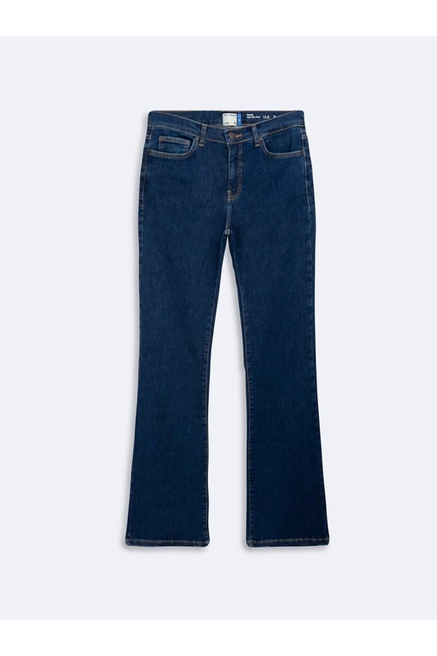 Noelıa High-Waisted Flared Spanish-Style Dark Indigo Jeans