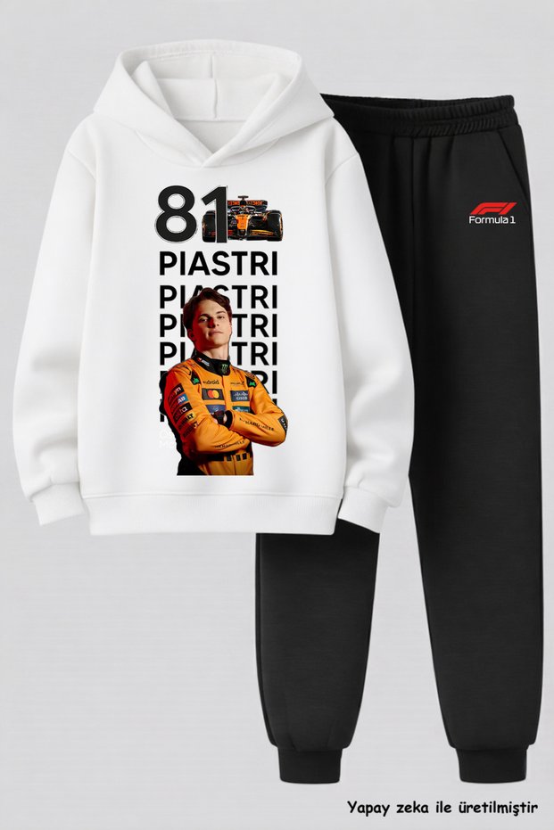 OSCAR PİASTRİ NEW SEASON PRINTED 3-PLY QUALITY SWEATSHIRT AND SWEATPANTS KIDS' SET