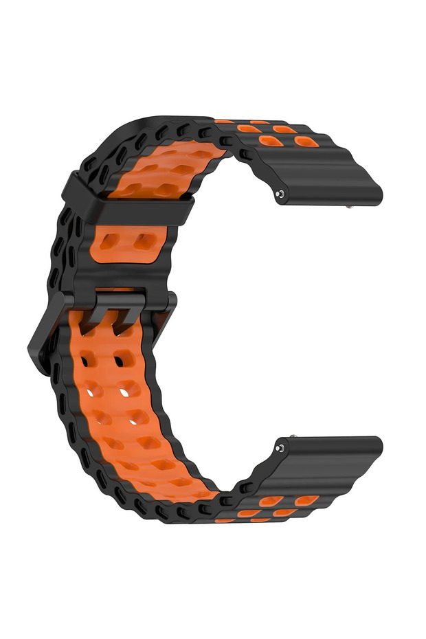 22mm Black Orange 22mm 24mm Silicone Strap For Suunto 9 Baro 7 D5 Spartan Sport Wrist HR Smart Watch