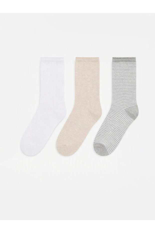 Women's 3-Pack Striped Ankle Socks (W6)