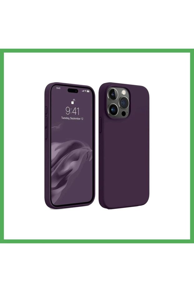 غطاء متوافق مع هاتف iPhone 15 Pro Max، مصنوع من السيليكون - لون بنفسجي داكن، من BEZOSS.