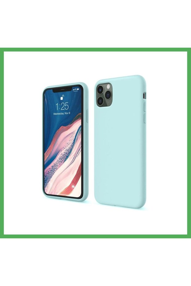 غطاء متوافق مع هاتف iPhone 11 Pro، مصنوع من السيليكون - لون فيروزي، من BEZOSS.