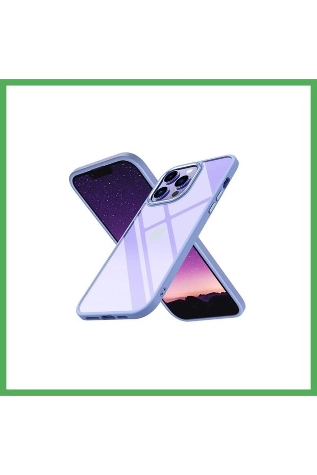 غطاء متوافق مع هاتف iPhone 14 Pro Max، مصنوع من السيليكون المقوى - لون أزرق سييرا، من BEZOSS.