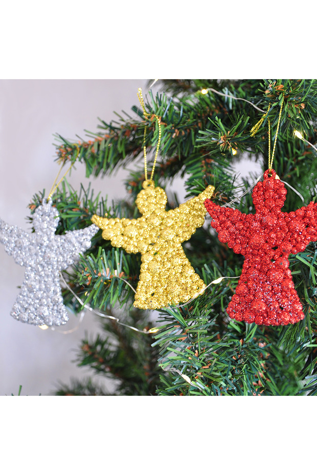 2006781-10 NEW YEAR'S TREE ORNAMENT WITH GLITTER