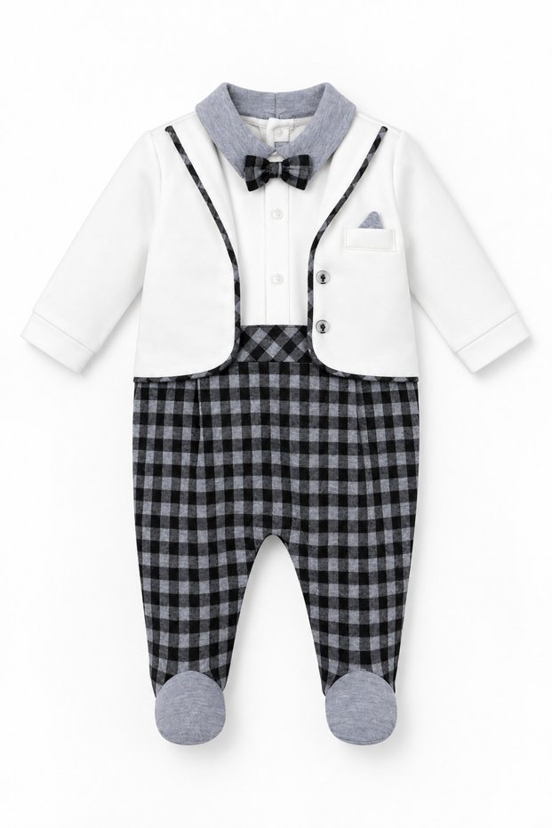 Baby Boy Stylish Suit-Looking Overalls Baby Shower Hospital Release 13955