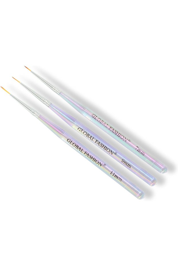 Acrylic Nail Fine Liner Brush Set for Nail Art, Calligraphy, Drawing, Painting, Sketching - 3 Sizes - | (Set Of 3)
