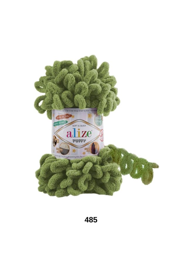 1 piece alize puffy hand knitting yarn hand-knitted heart pillow baby blanket scarf finger knitting yarn - color: 485