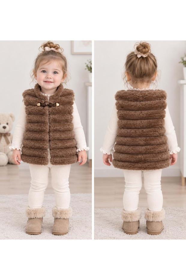 Baby Girl Vest BROWN