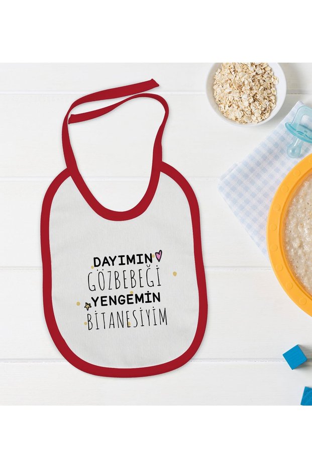 BK Kids "My Uncle's Pride and Joy" Red Baby Bib - 1