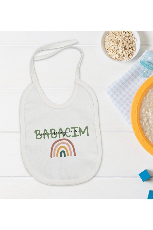 BK Kids Father's Day-Themed Baby Bib - Model 1