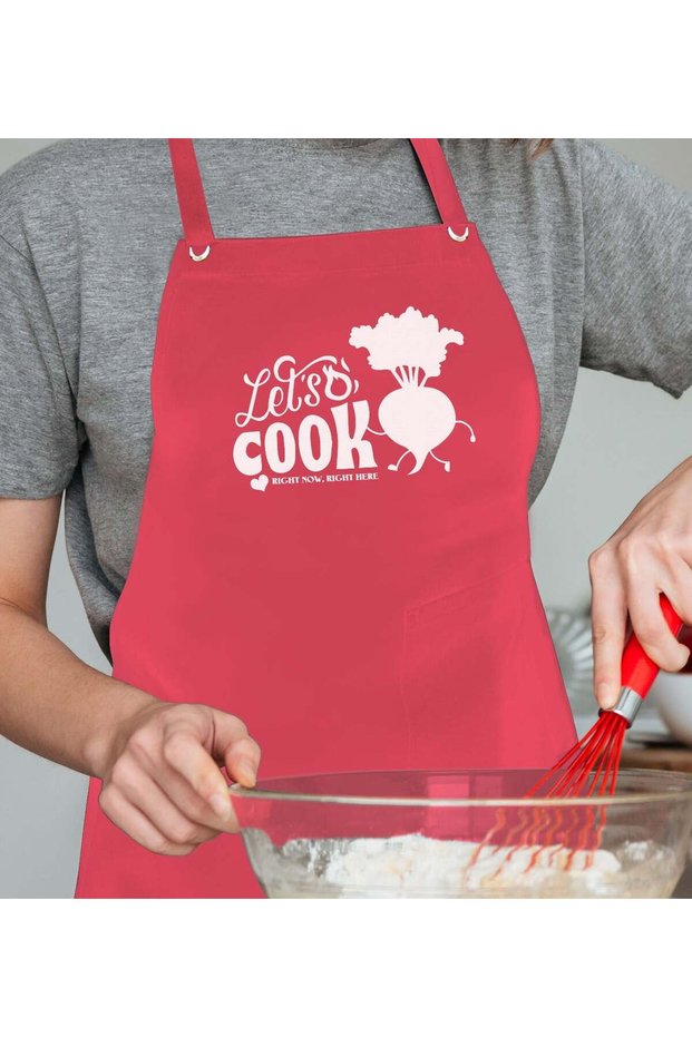 Professional "Love Cooking" Design Red Kitchen Apron, Cook's Apron, Chef's Apron, Home Gift