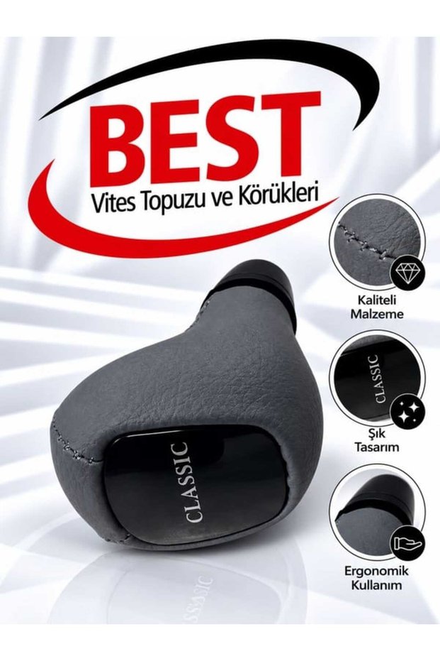 Mercedes W202/203/209/210/211 Automatic Gear Shift Knob, Gray Leather (CLASSIC)